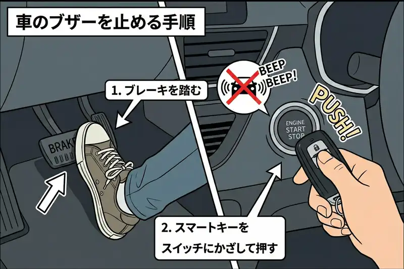 車のブザーの止め方