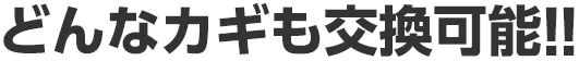 どんな鍵も交換可能！！